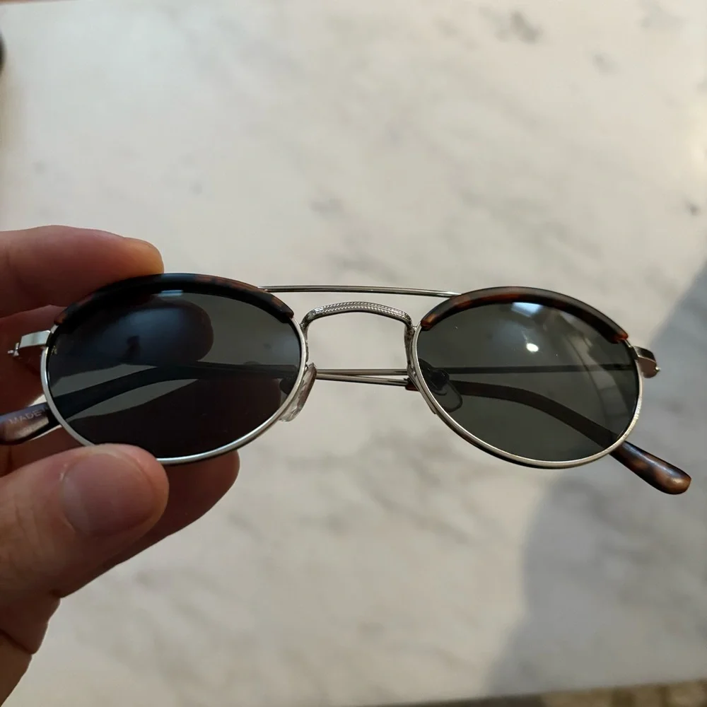 Free People Retro Bohemian Bradley Tortoise Round Aviator Sunglasses - Picture 5 of 9